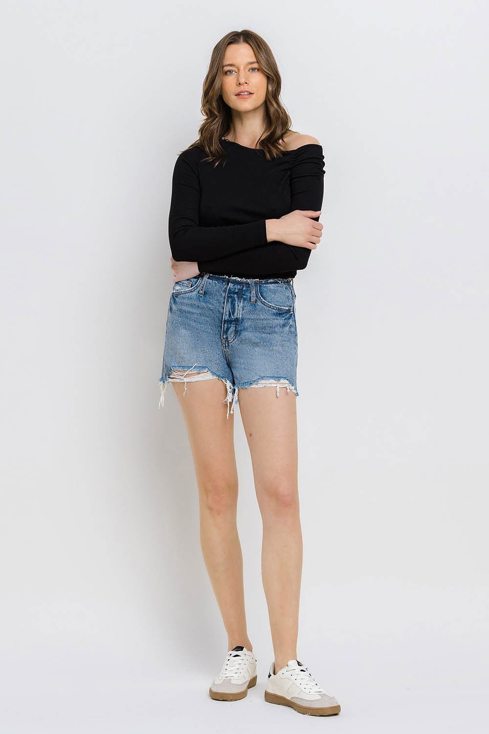 Bandless Denim shorts