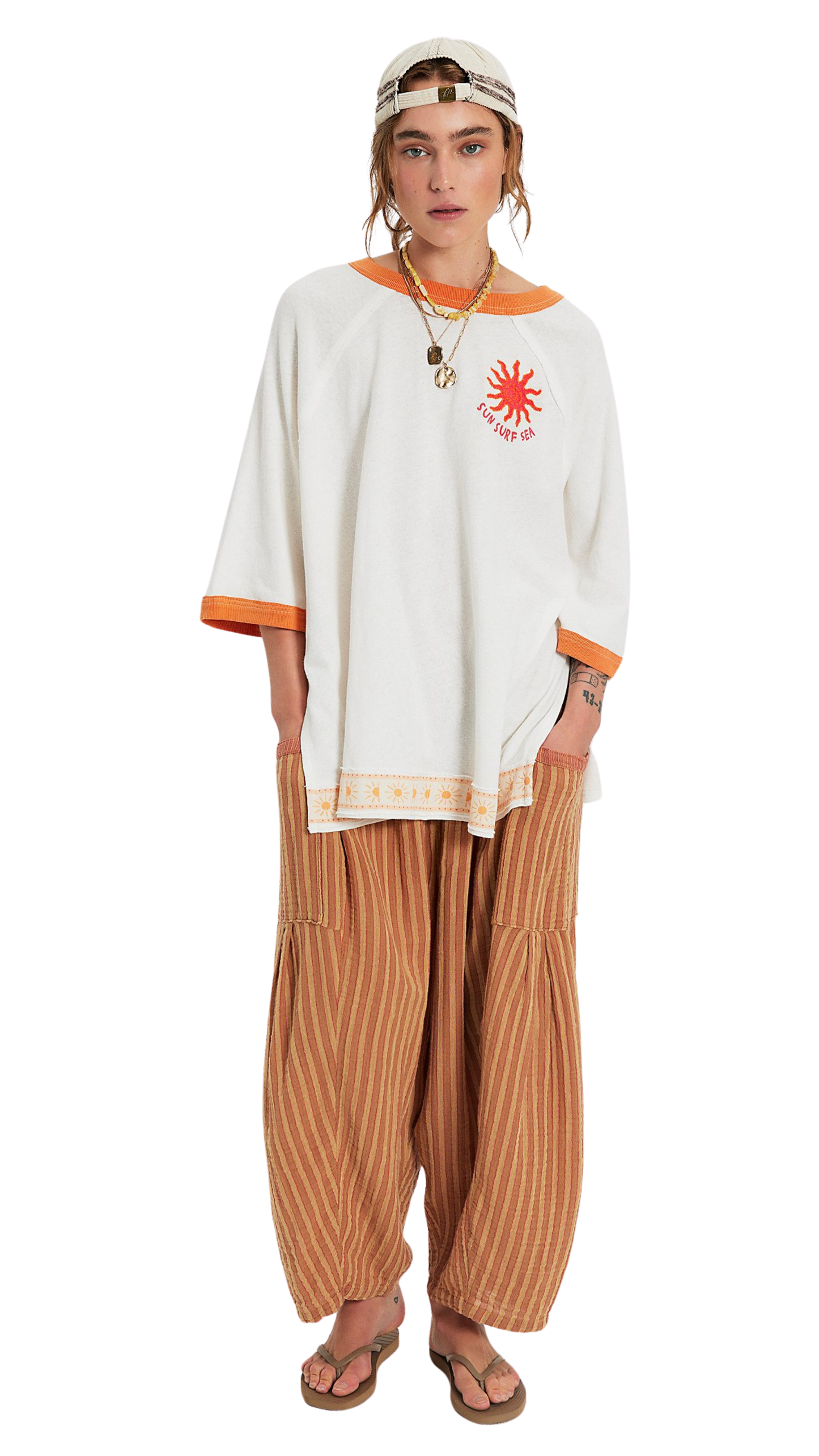 We The Free Giulia Embroidered Ringer Tee