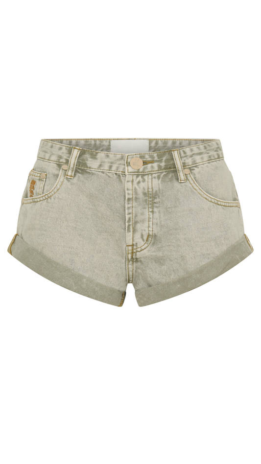 Bandits Low Waist Denim Shorts - Antique Khaki