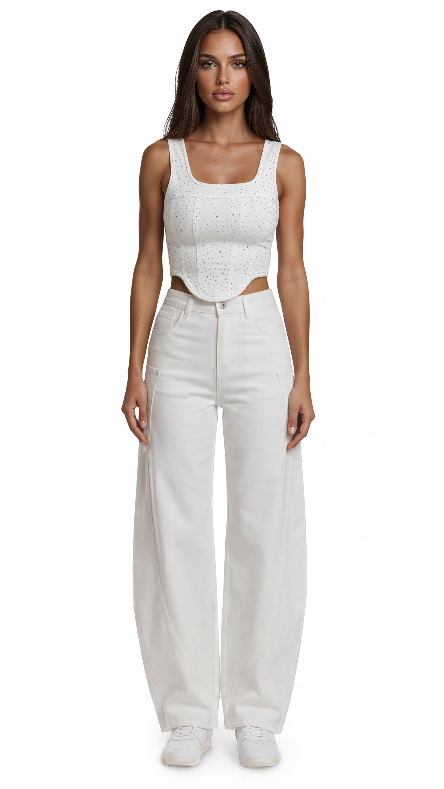 Capri Crystal Set – White