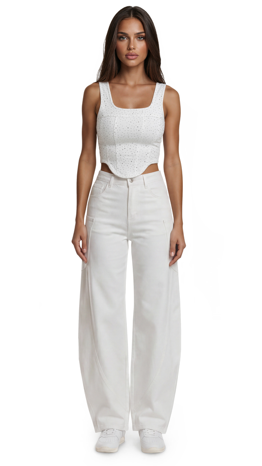 Capri Crystal Set – White