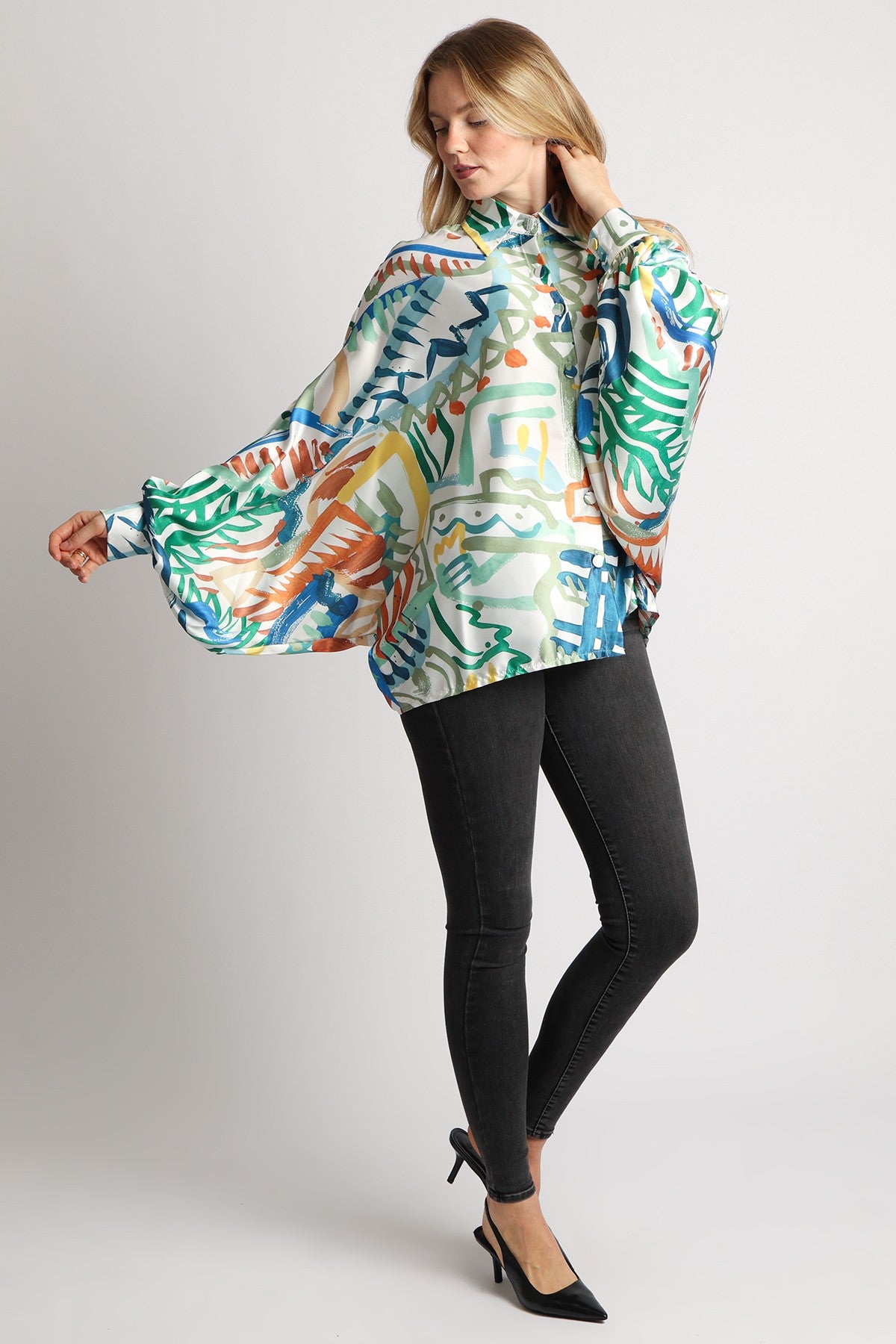 Sarah Satin Shirt