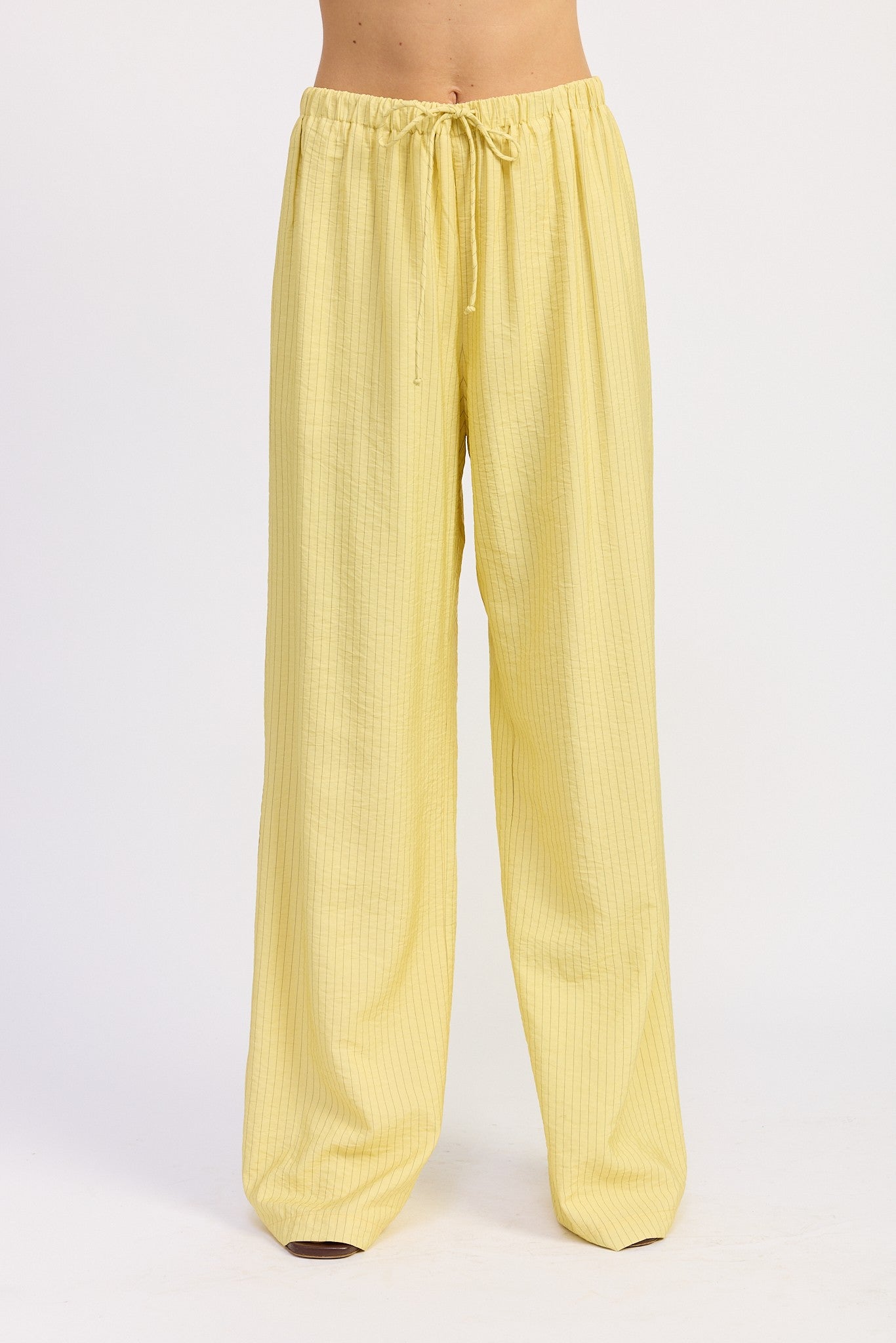 Ribbed One-Shoulder Set – Butter Yellow