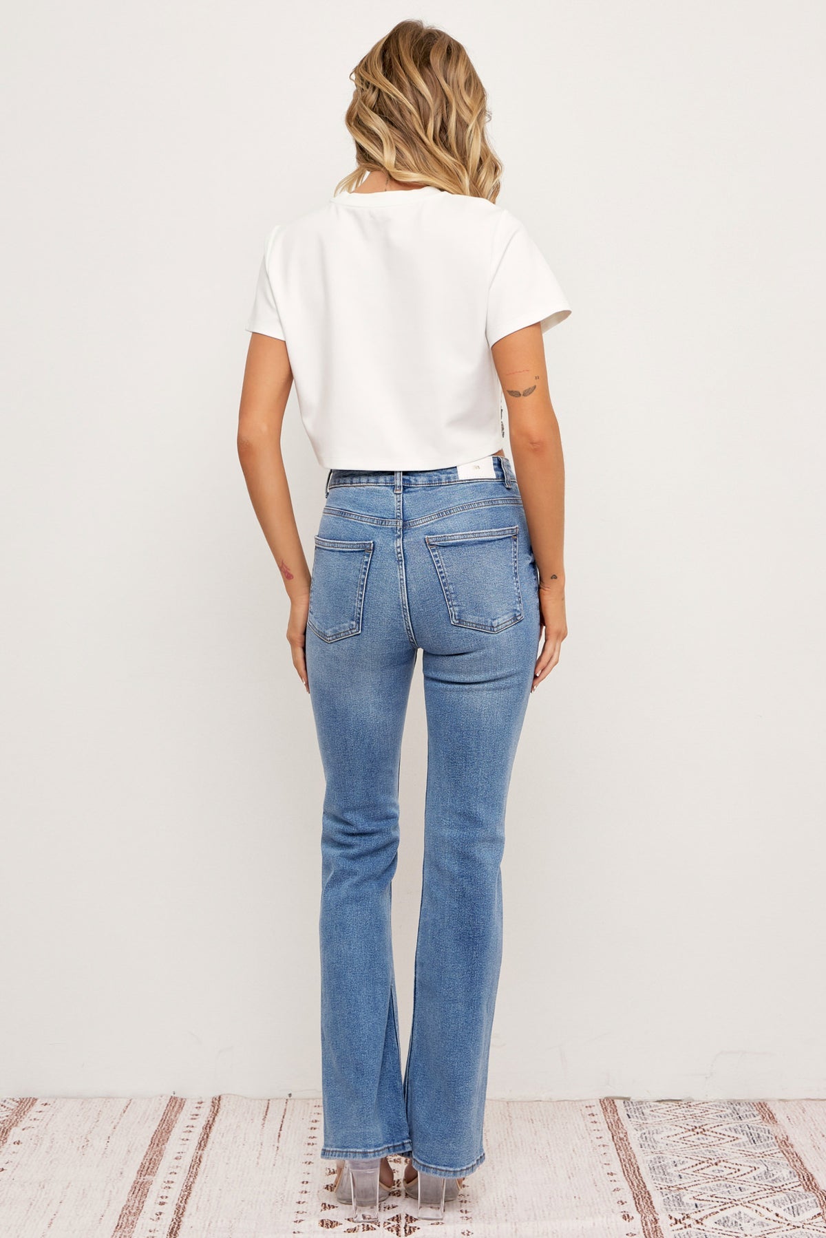 Juliana Embellished Crop Top - White