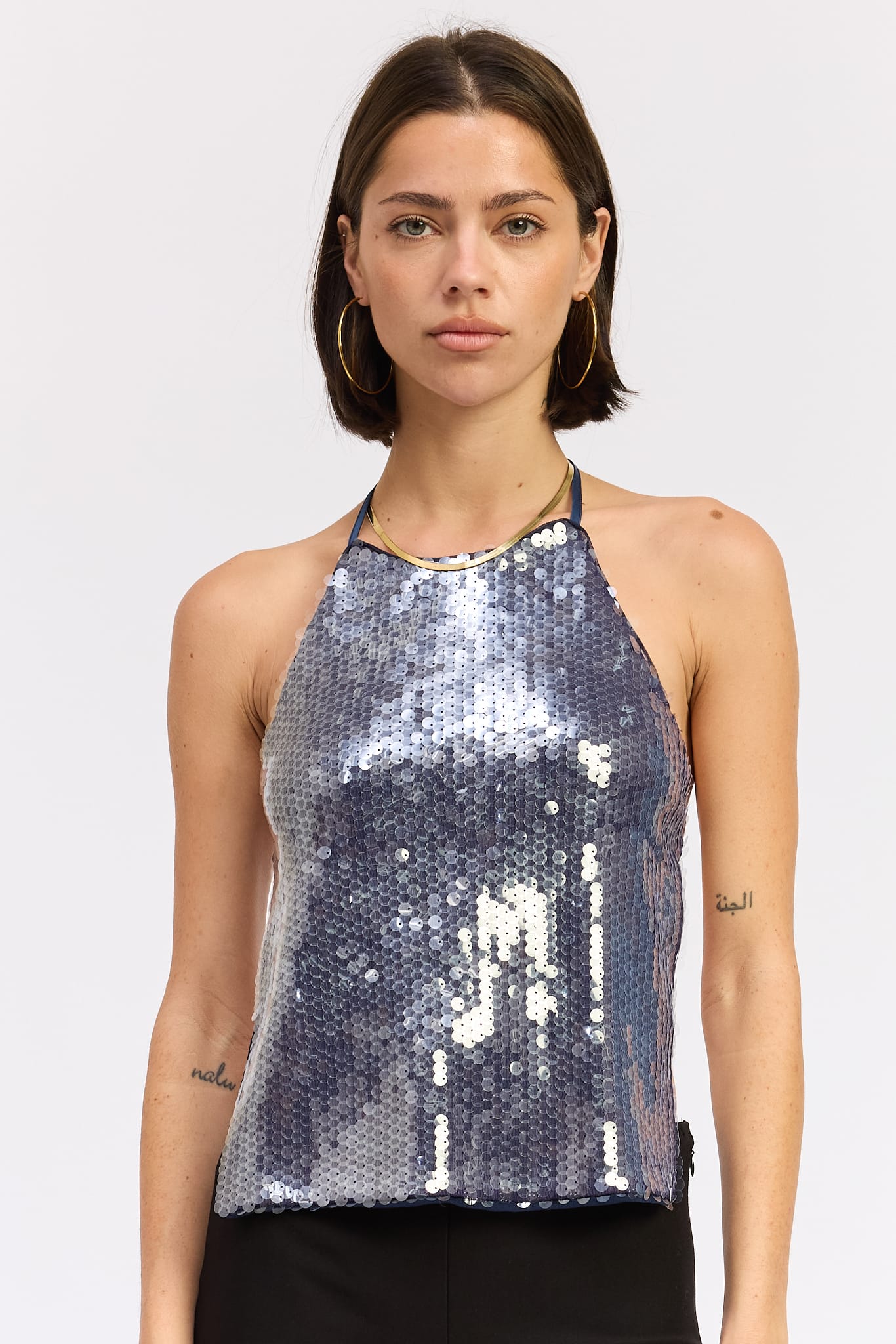 Sequin Halter Top