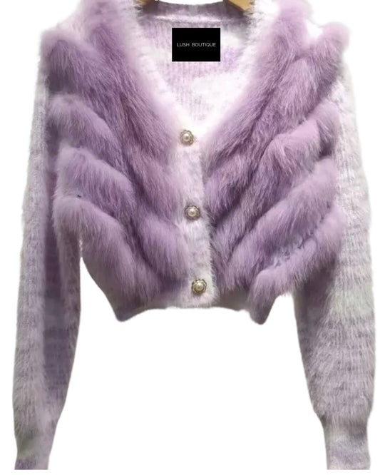 Dimi Fox  Cardigan- Light Purple