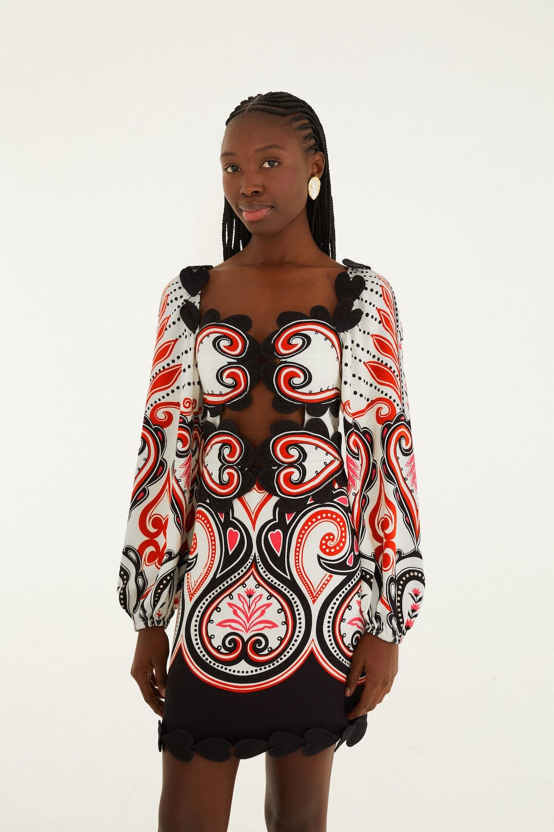 Graphic Ainika Cut-Out Hearts Mini Dress
