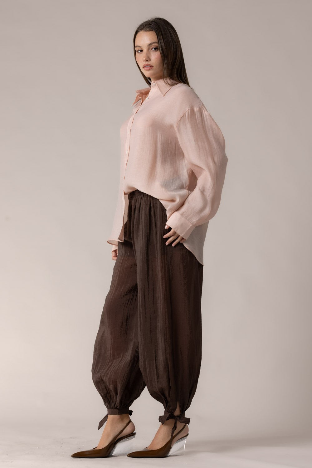 Chocolate Organza Pants