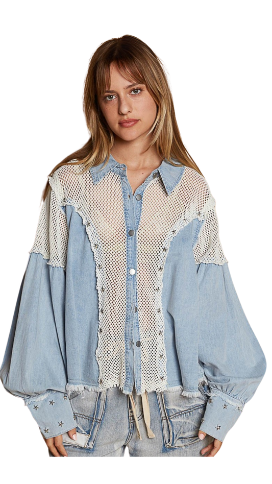 Denim Net Shirt