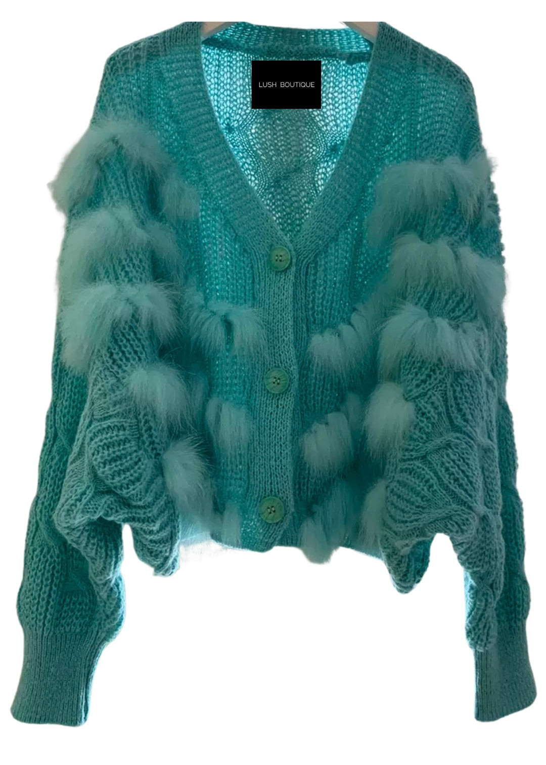 Didi Fox Cardigan- Turquoise