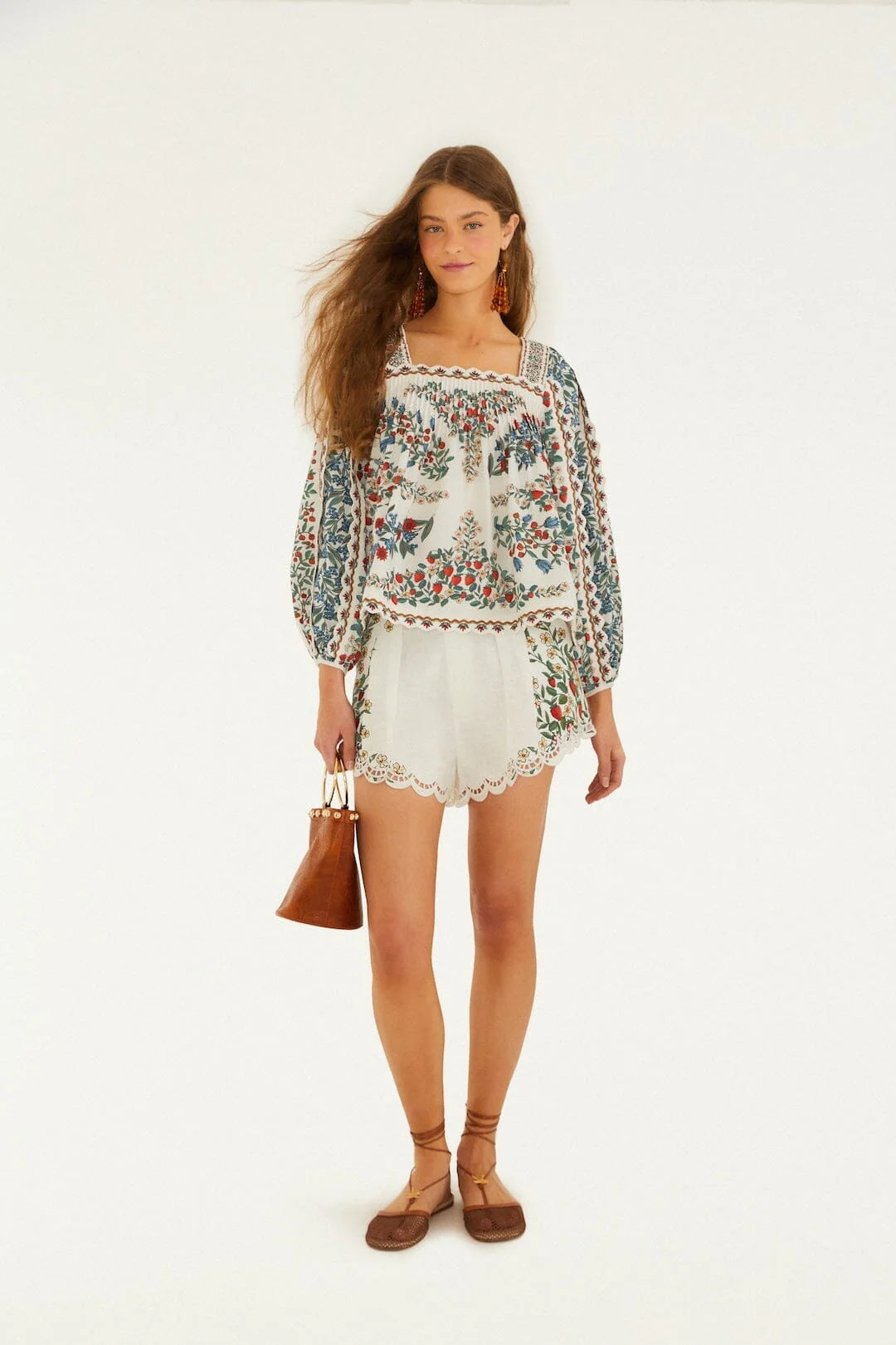 Off-White Fruit Beauty Scarf Shorts Set