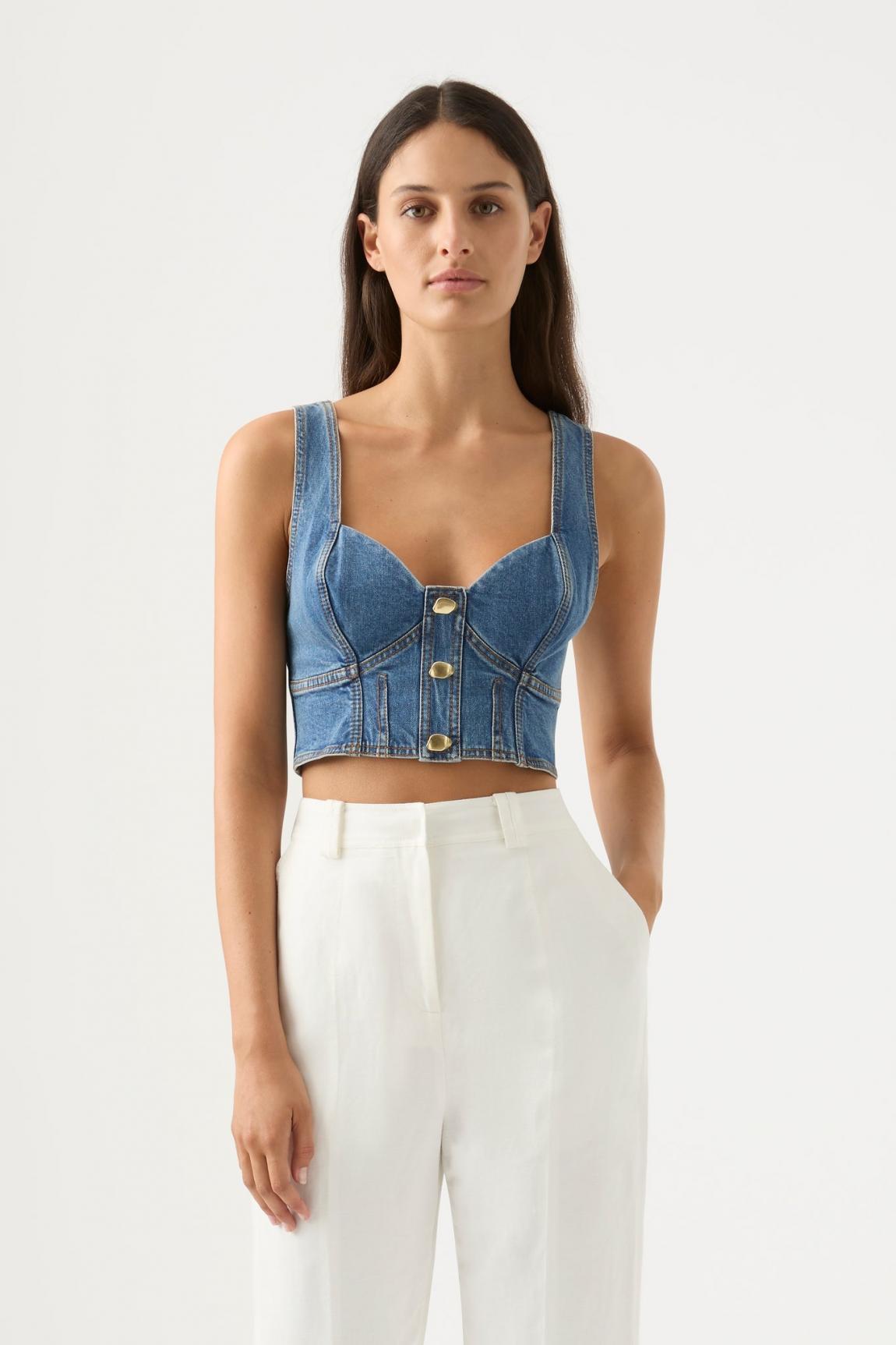 Dali denim Bustier