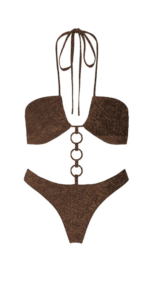 Biky One Piece Swimsuit-Bronze