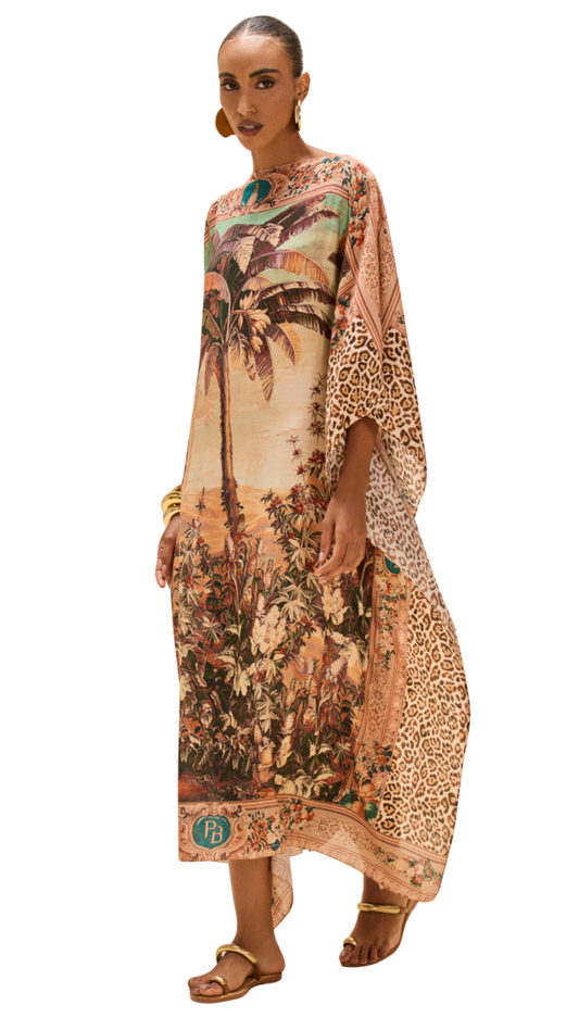 PANTHERA BROWN LONG BEACH COVER-UP