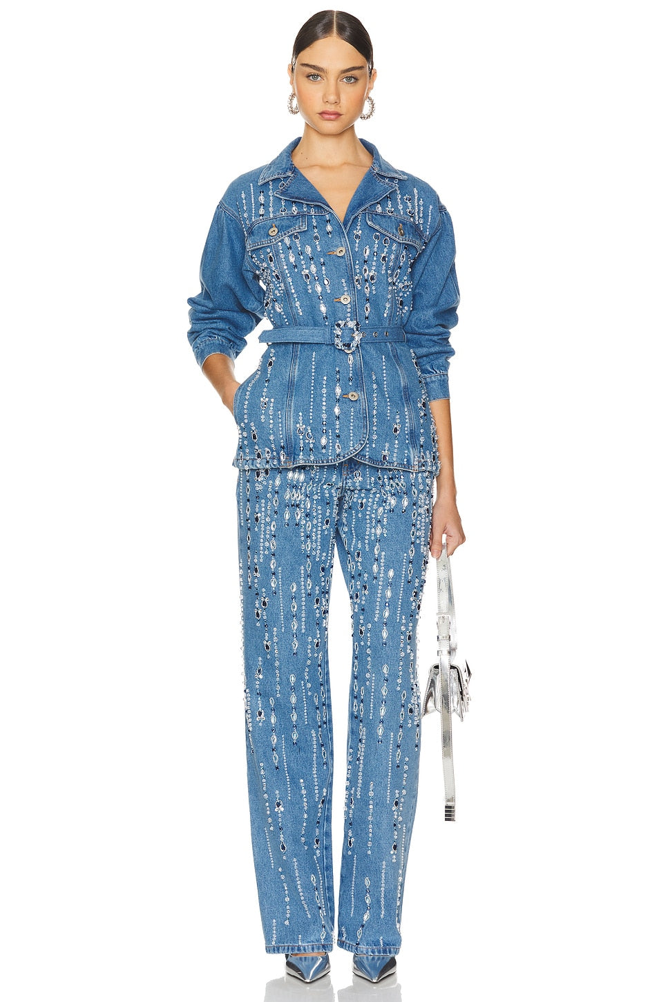 HAND-BEADED DENIM JACKET
