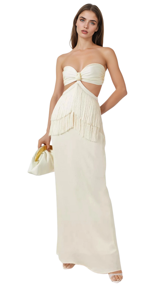 Dua Maxi Dress-Ivory