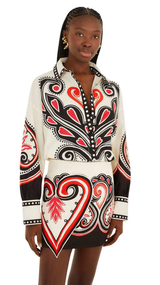 Graphic Ainika Mini Skirt Set