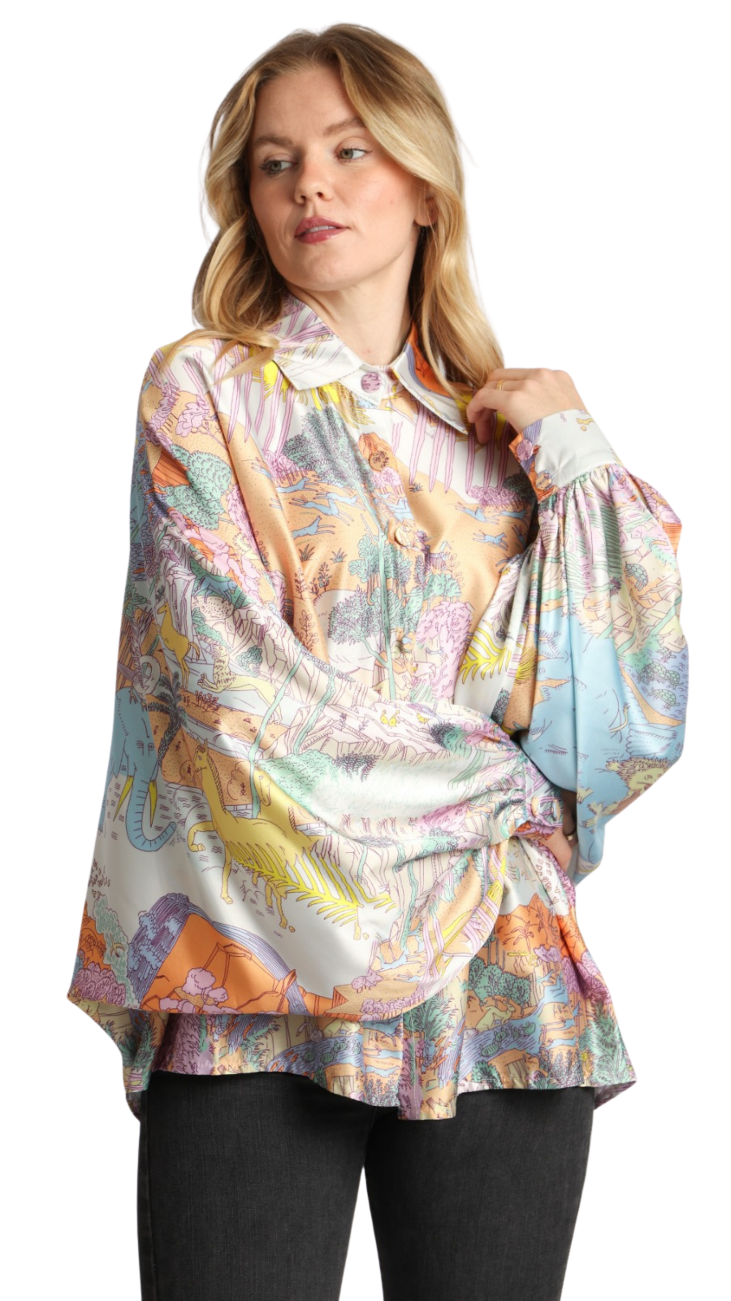 Savannah Satin Blouse