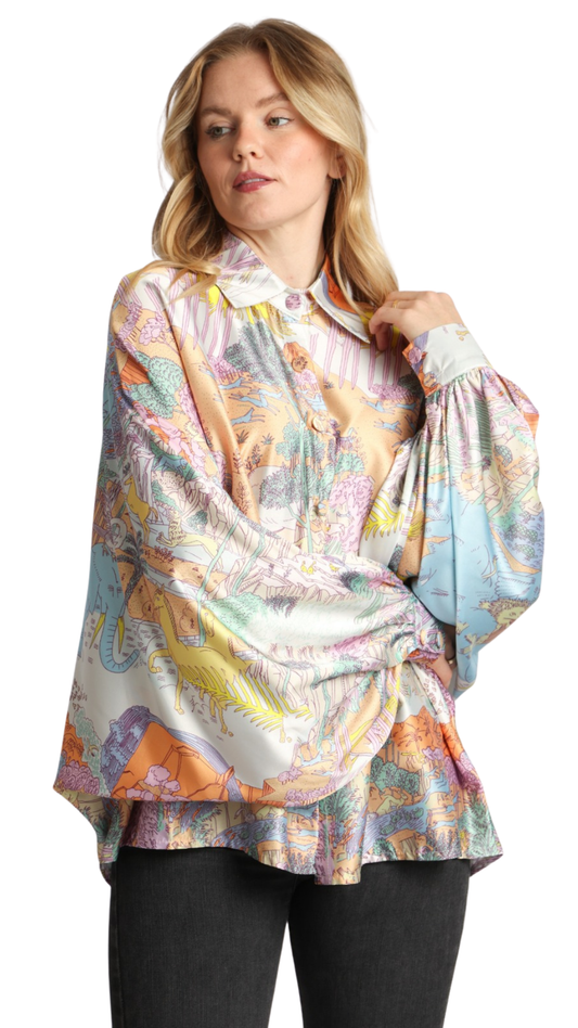 Savannah Satin Blouse