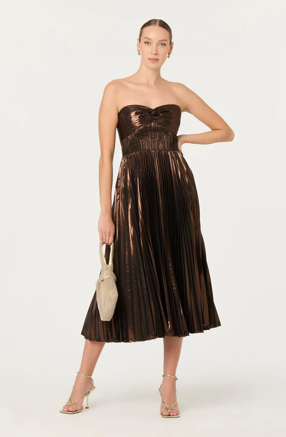 Ascella Pleated Midi Dress