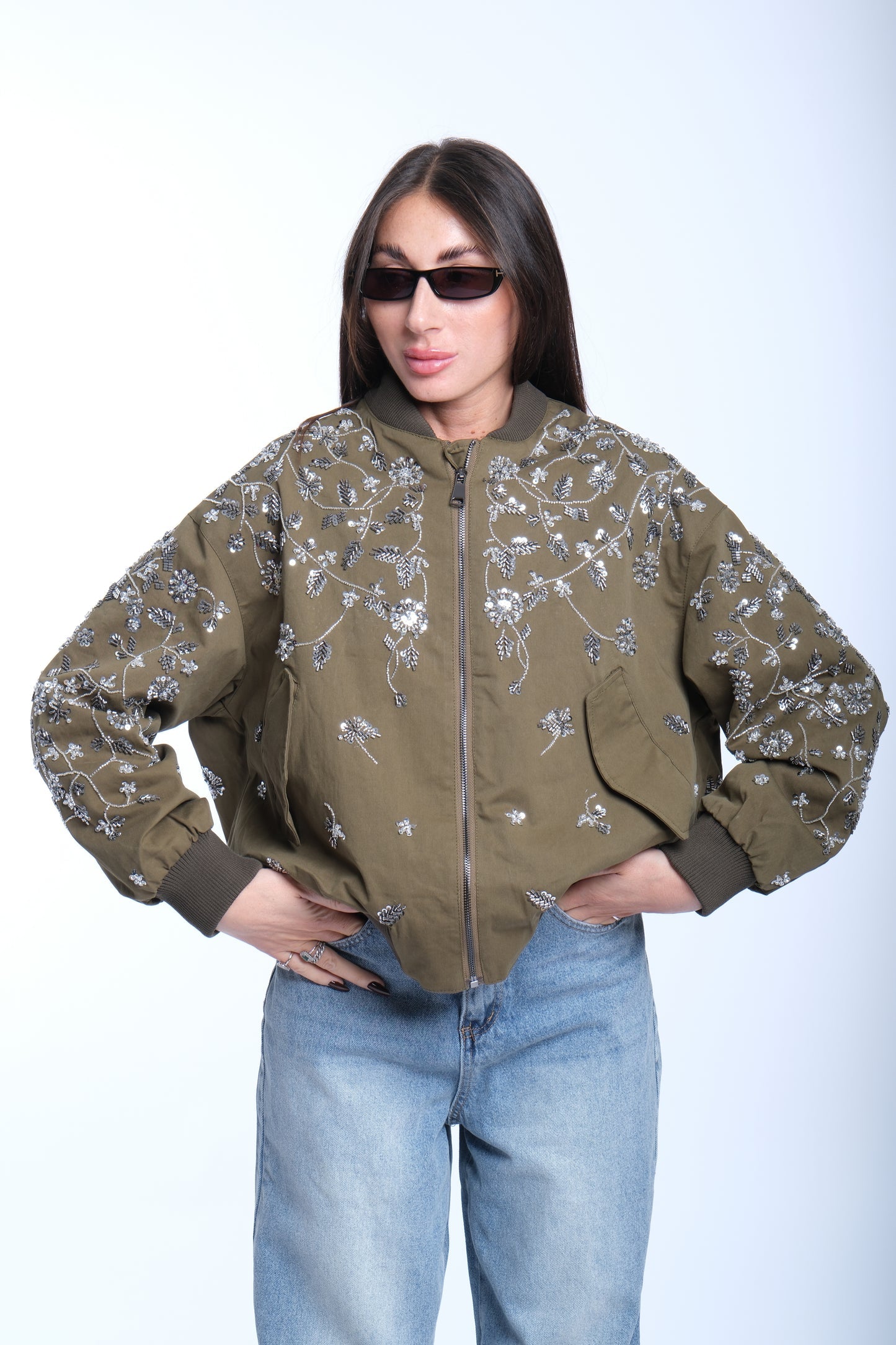 Gabardine Bomber Jacket