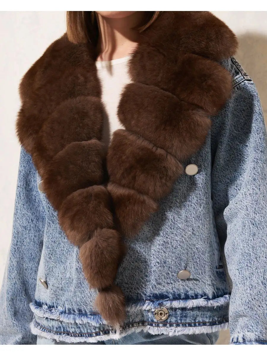 The Arctic Fox Fur Denim Jacket