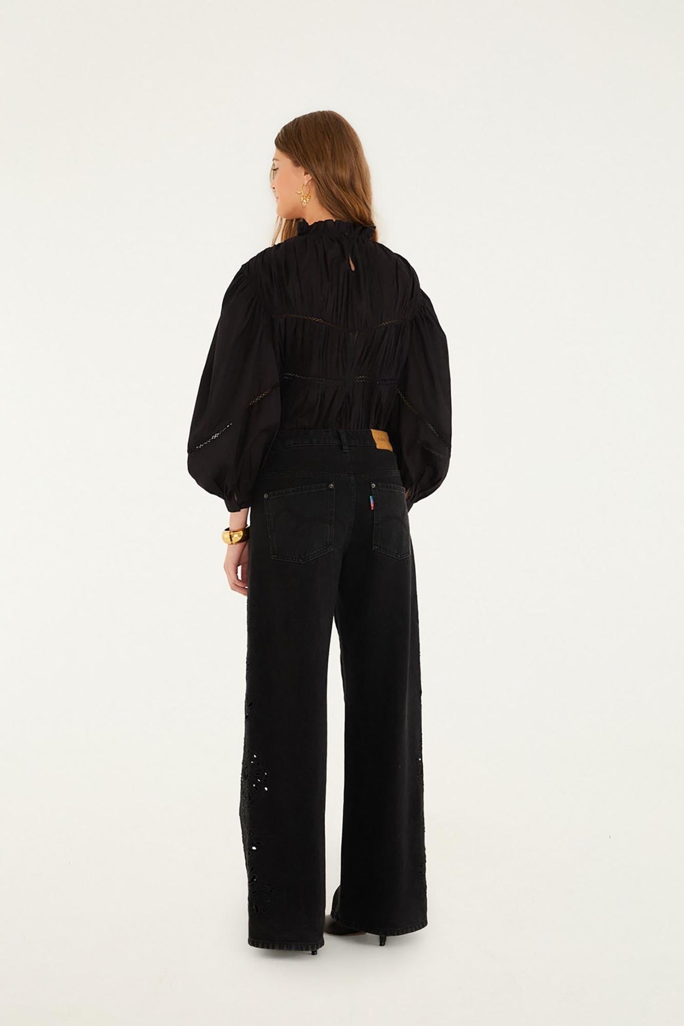 Richelieu high-rise wide leg Denim pants