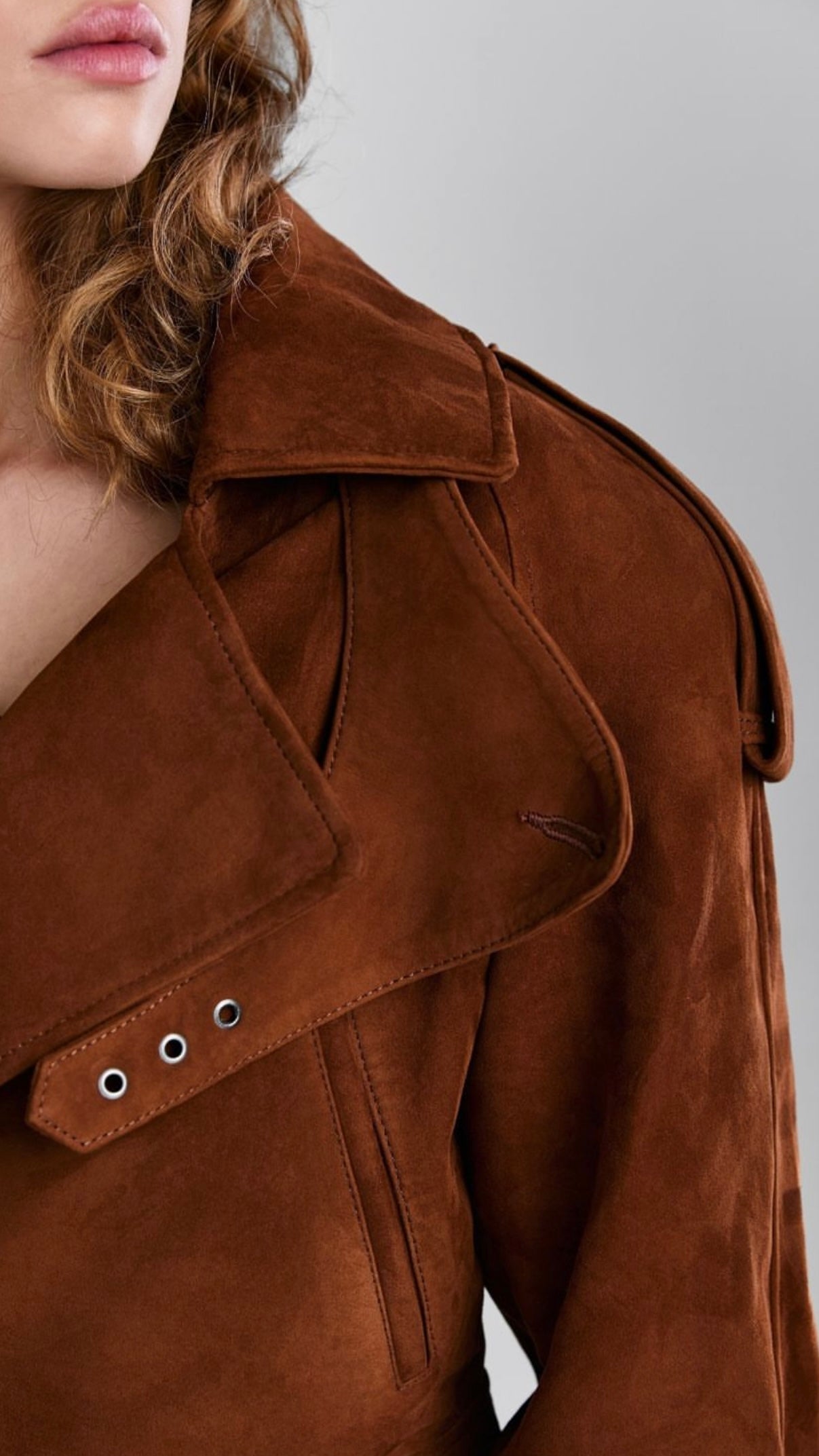 Scarlete leather jacket-Camel