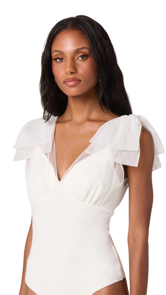 Maelie Bow Shoulder Bodysuit