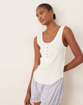 Bryson Henley Tank in White