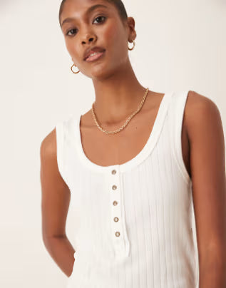 Bryson Henley Tank in White