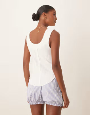 Bryson Henley Tank in White