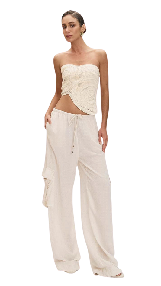 Fluid Linen Cargo Pants Matilda