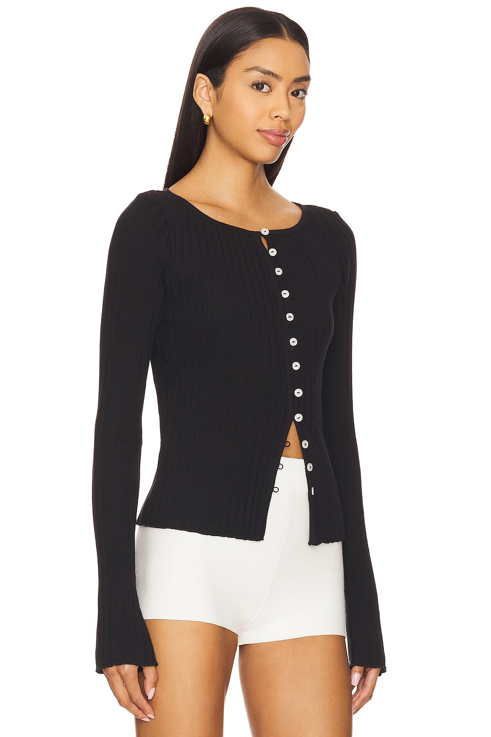Tilly Long-Sleeve Cardi-Black