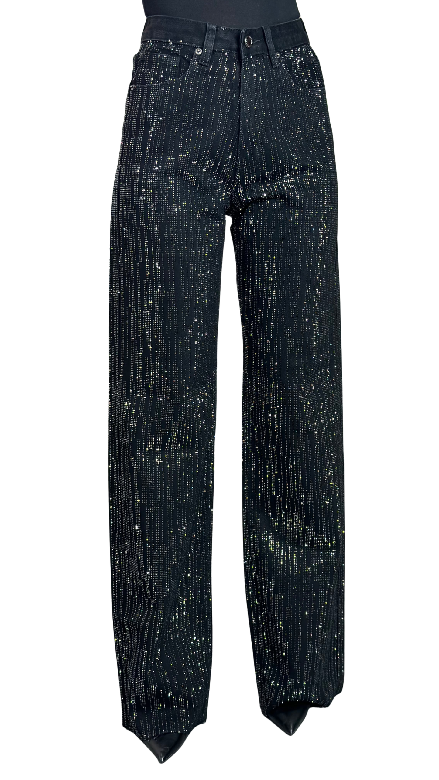Midnight Spark Wide-Leg Jeans
