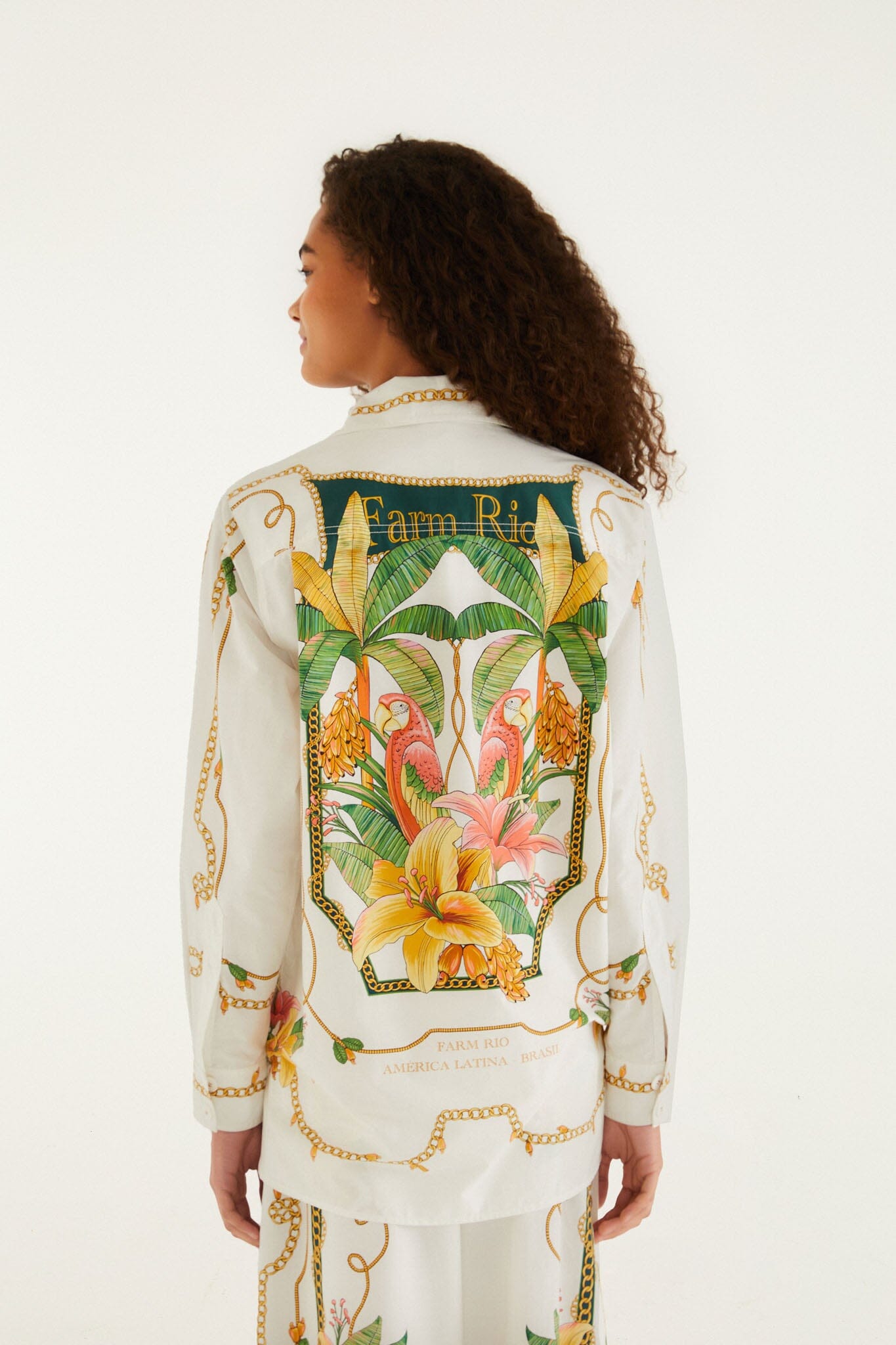Tropical Royalty Off-White Pants Set
