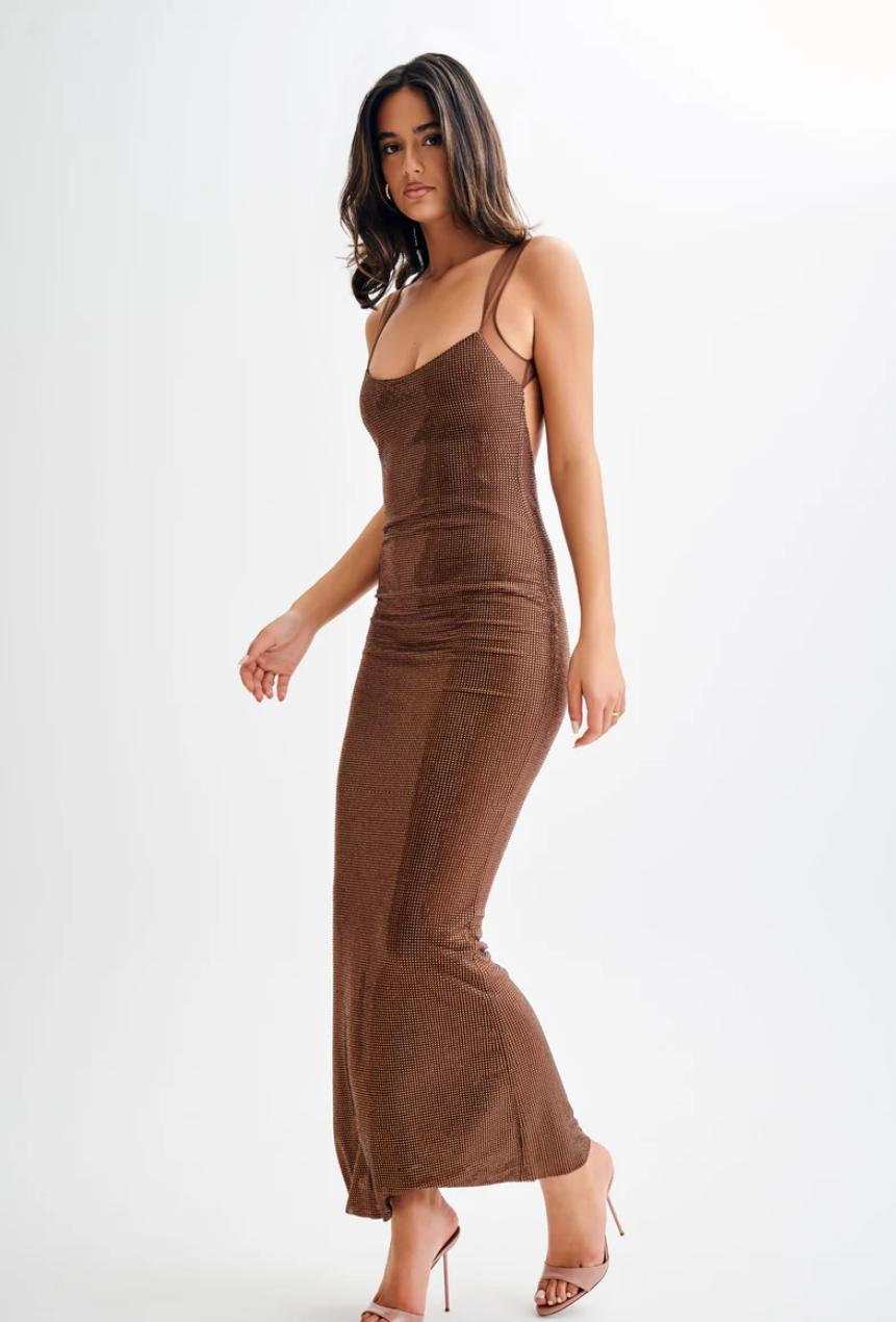 Leilani Dress-Brown