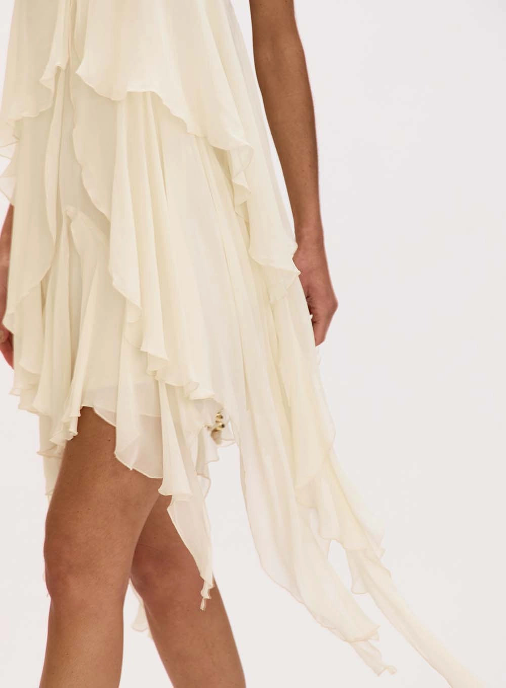 Short Asymmetrical Dress With Ruffles Marguerite