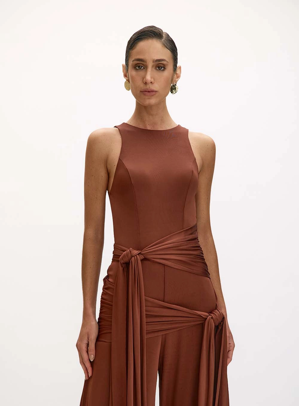 Long jumpsuit with fringes