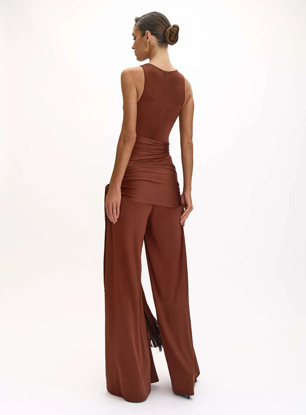 Long jumpsuit with fringes