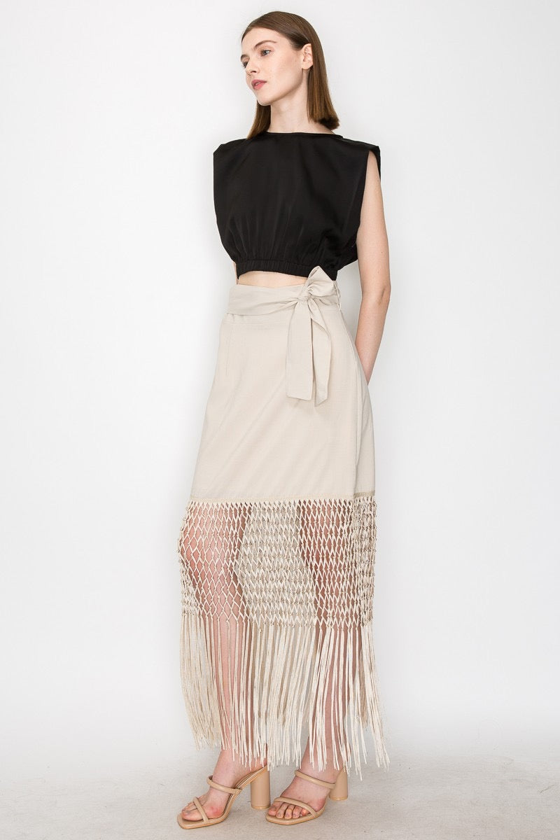 Bohemian skirt-Beige