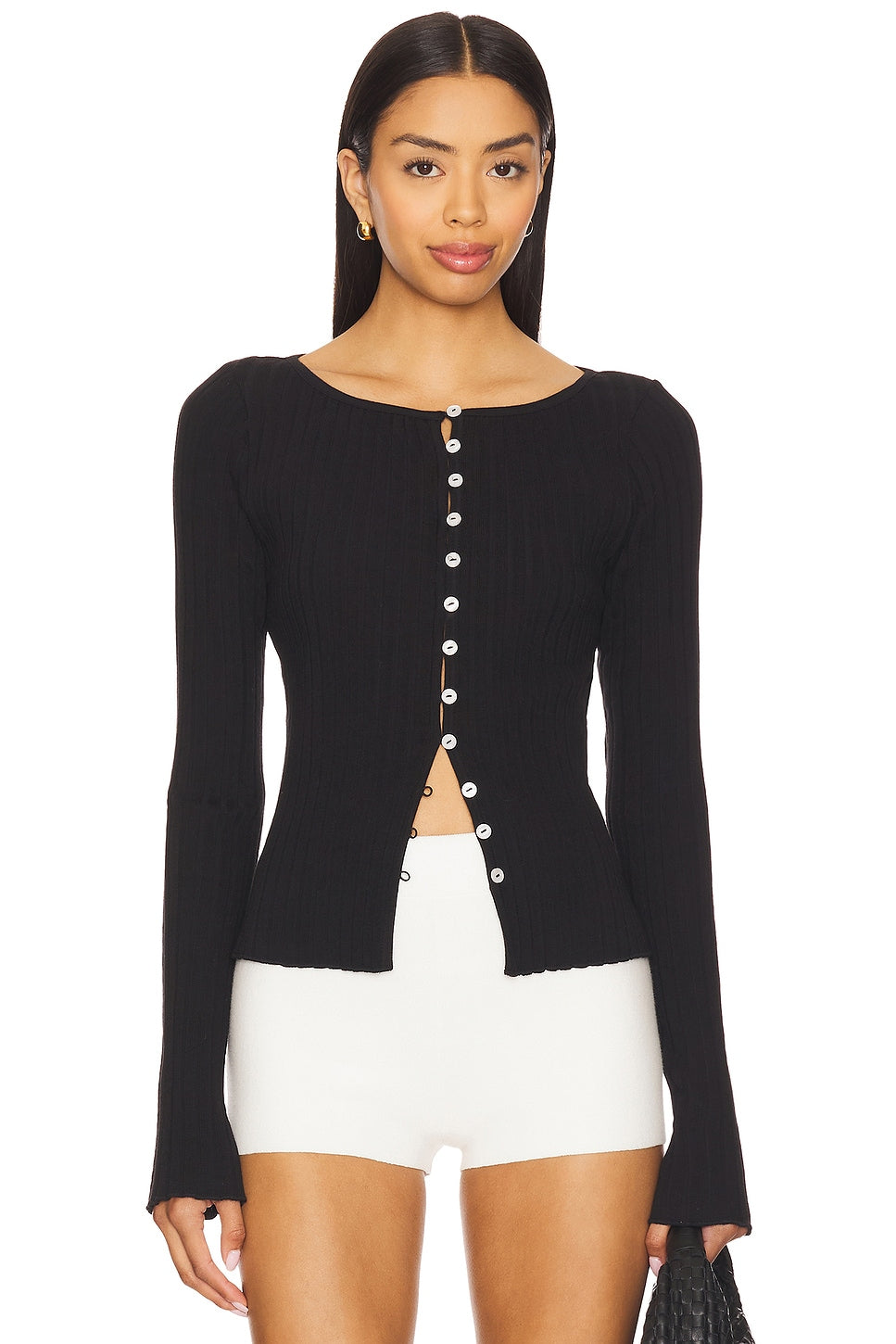 Tilly Long-Sleeve Cardi-Black