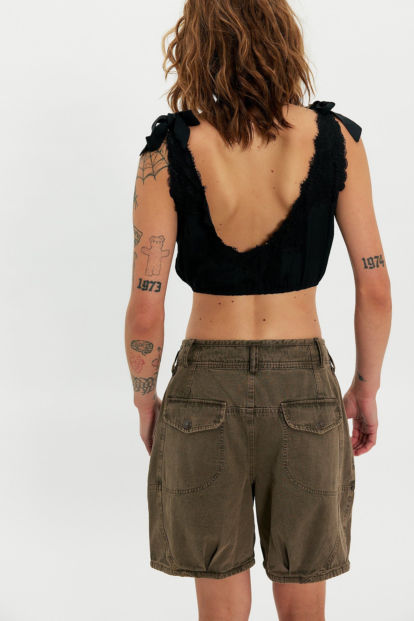 Wild Rebel Barrel Shorts-Teak