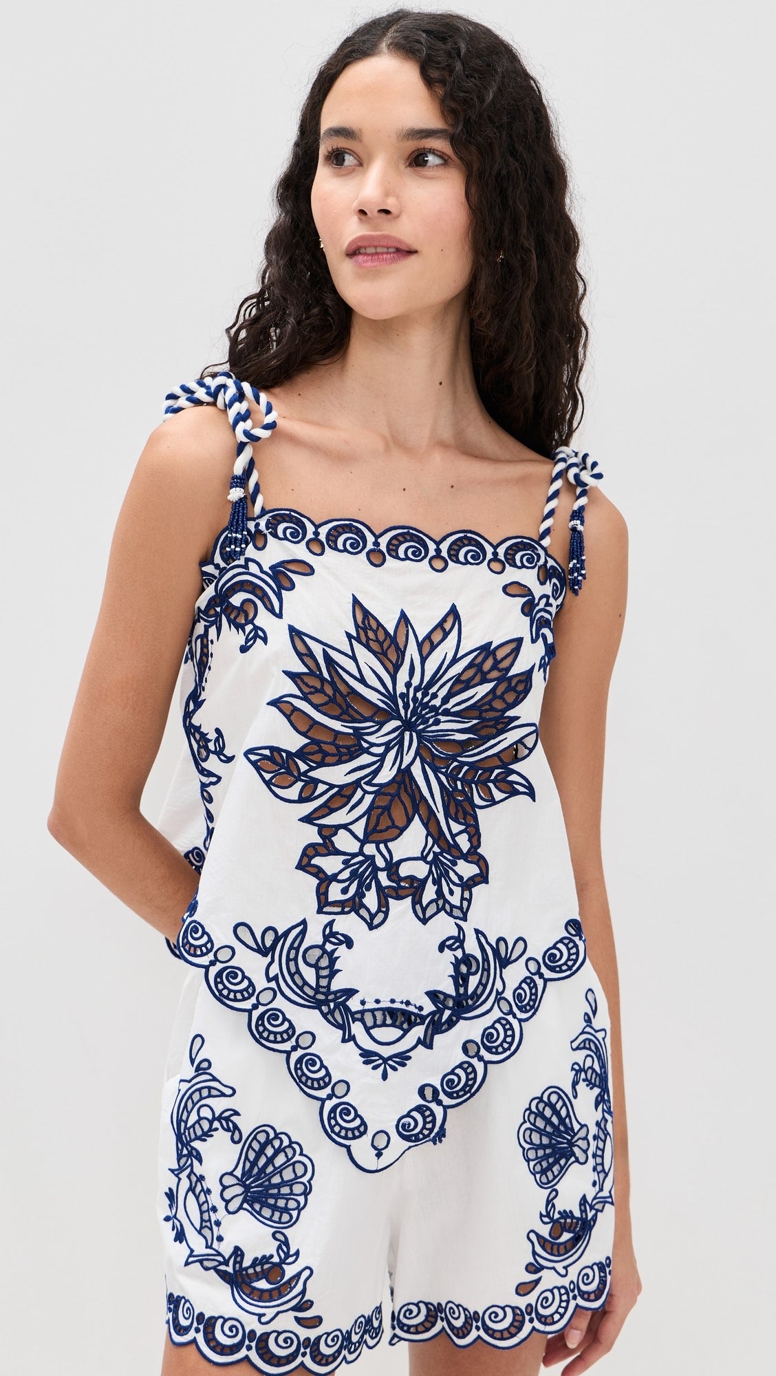 Off-White Garden Tiles Richelieu Shorts Set