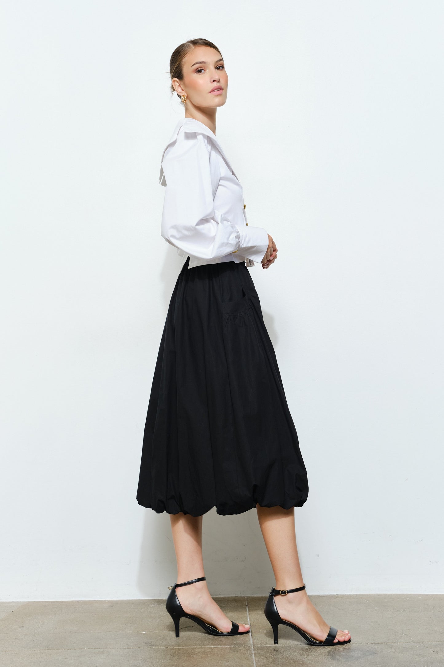 Sailor Collar Cotton Blouse