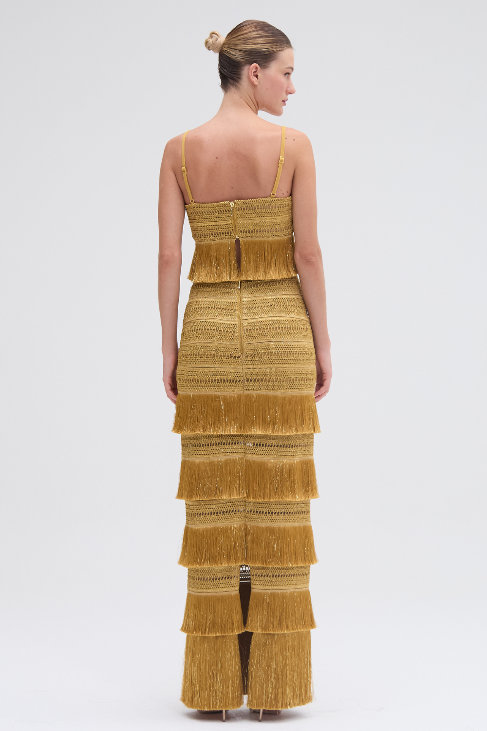 PAMPAS FRINGE MAXI SKIRT SET