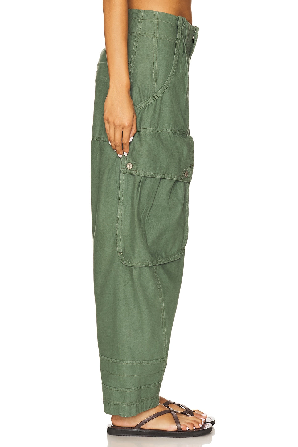 Brentwood Slouch Pant In Aged Green