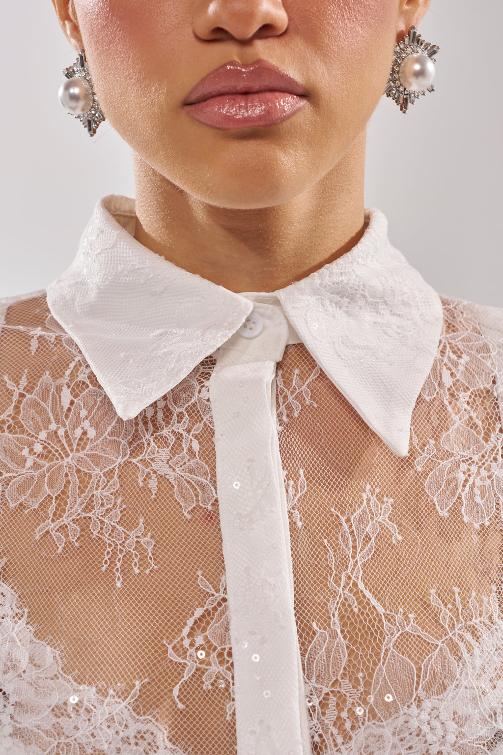 Kinda Lace Shirt-White