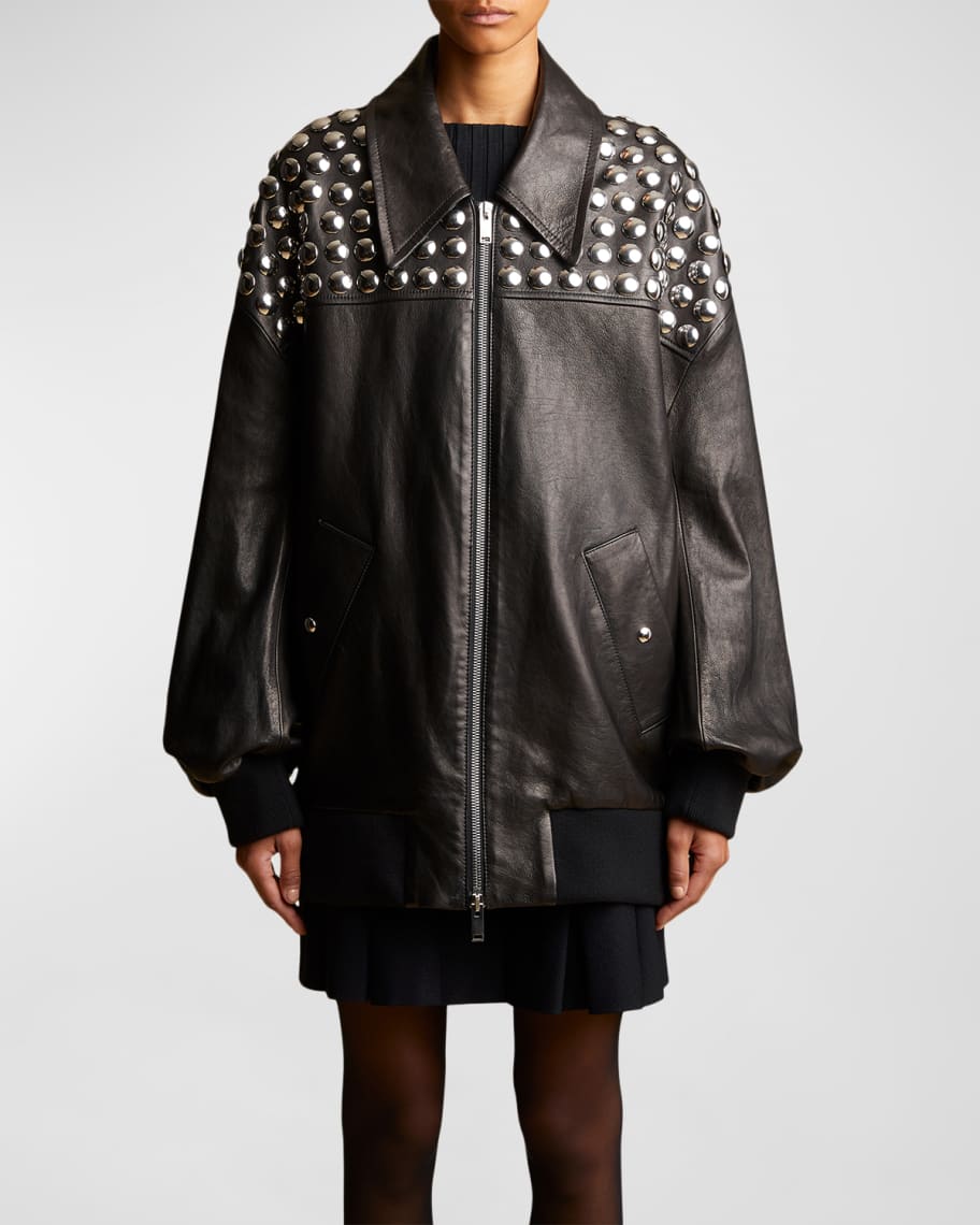 Noir studded Jacket