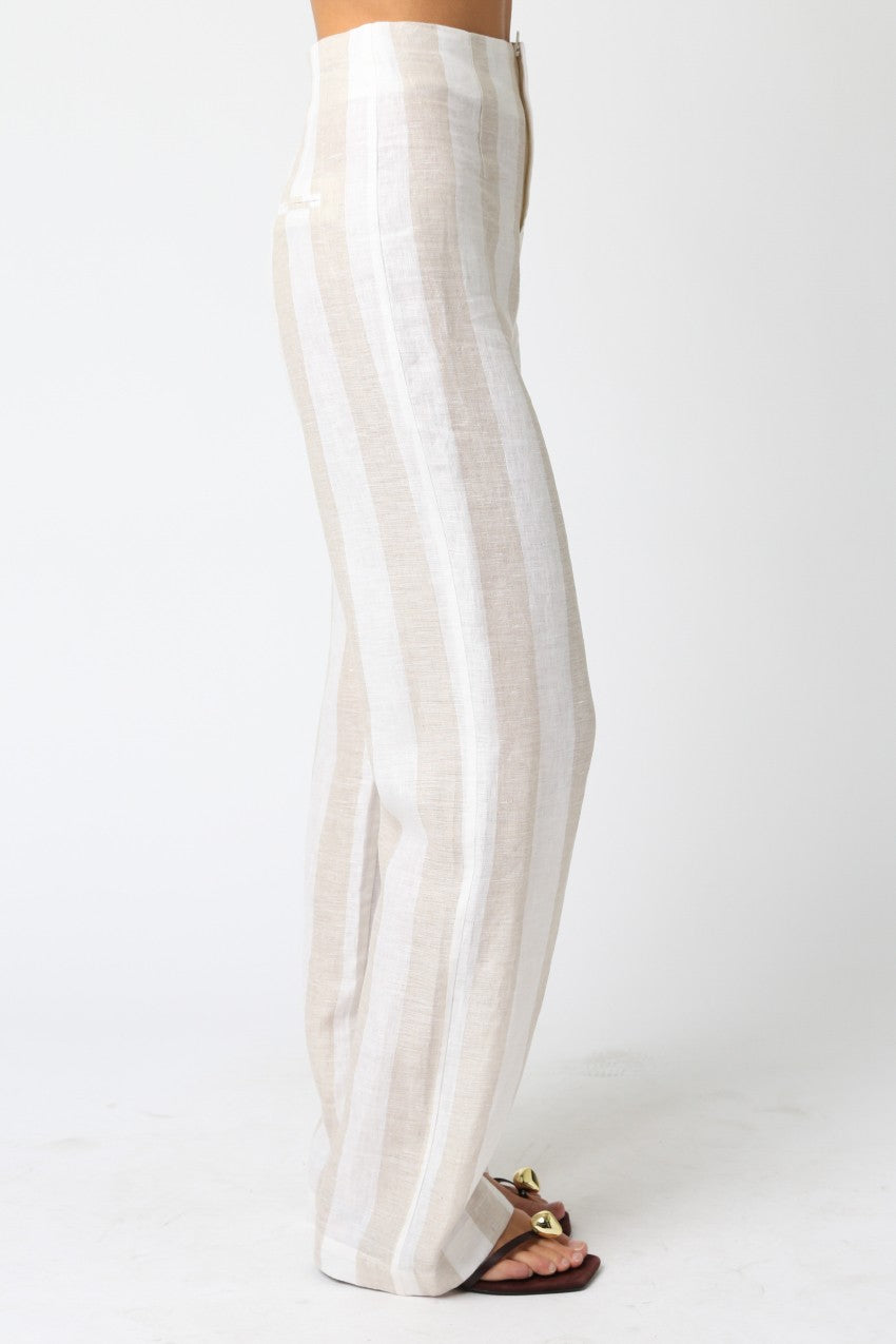 Zuni Linen Pants Set-Beige